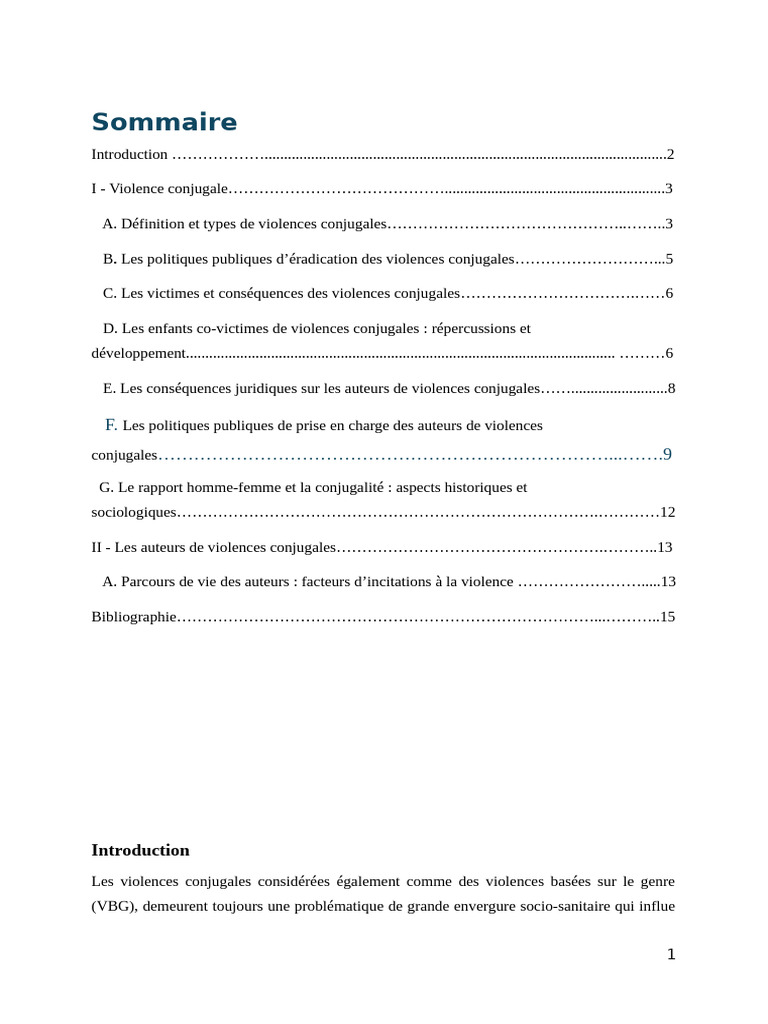 Violence Conjugale | PDF | La violence | Crimes