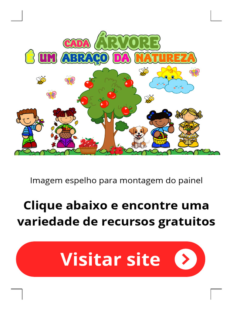 Painel Dia Da Árvore Educação Infantil para Imprimir | PDF