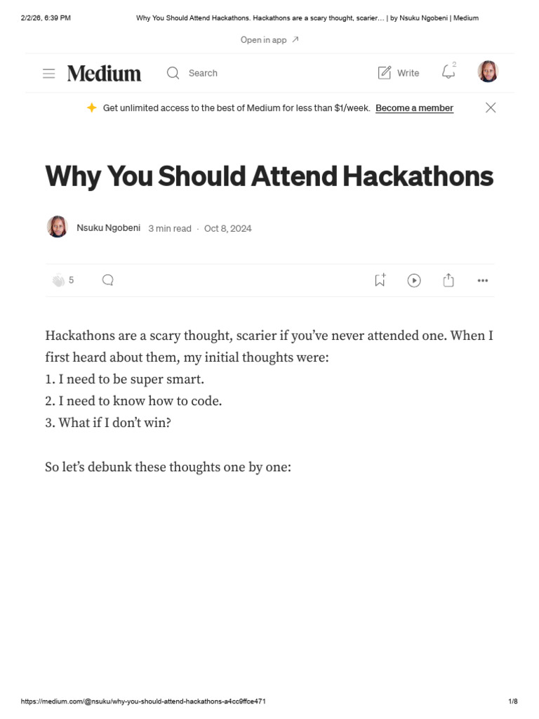 Why You Should Attend Hackathons | PDF | Information Technology | Computing