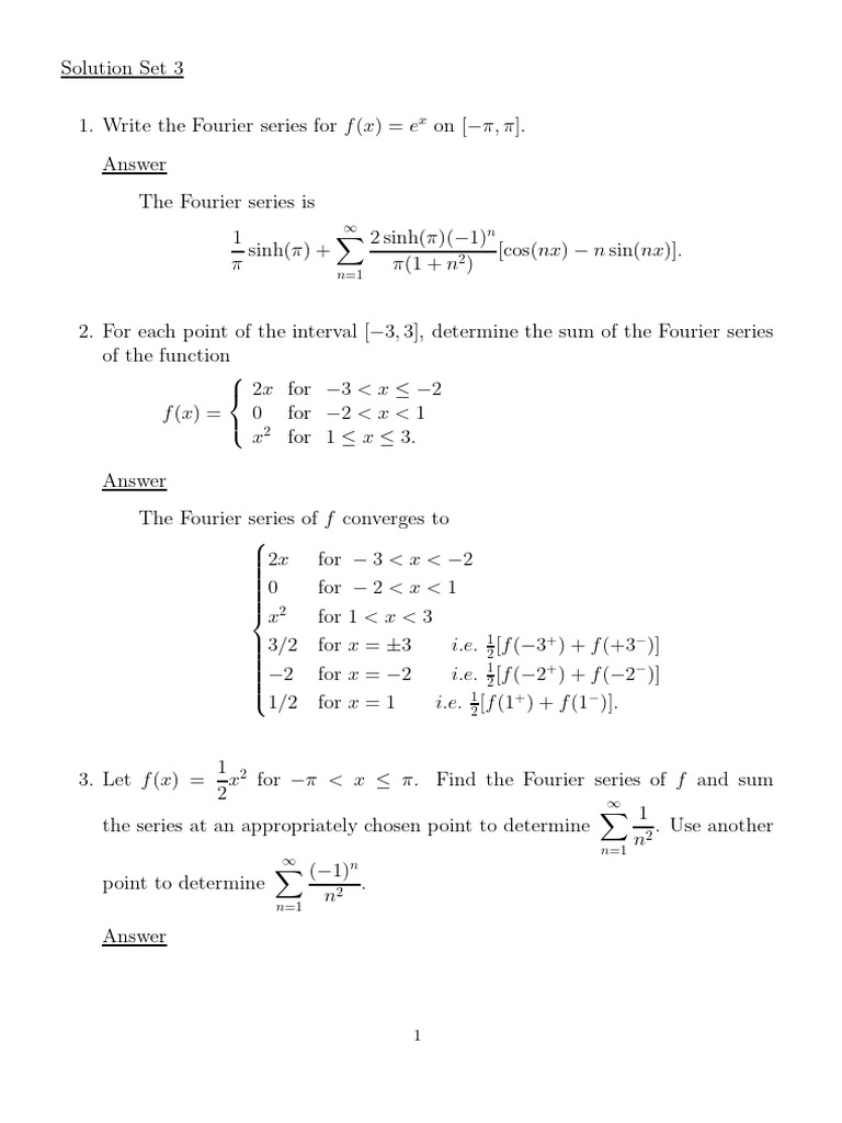 Fourier Series | PDF | Mathematical Analysis | Harmonic Analysis