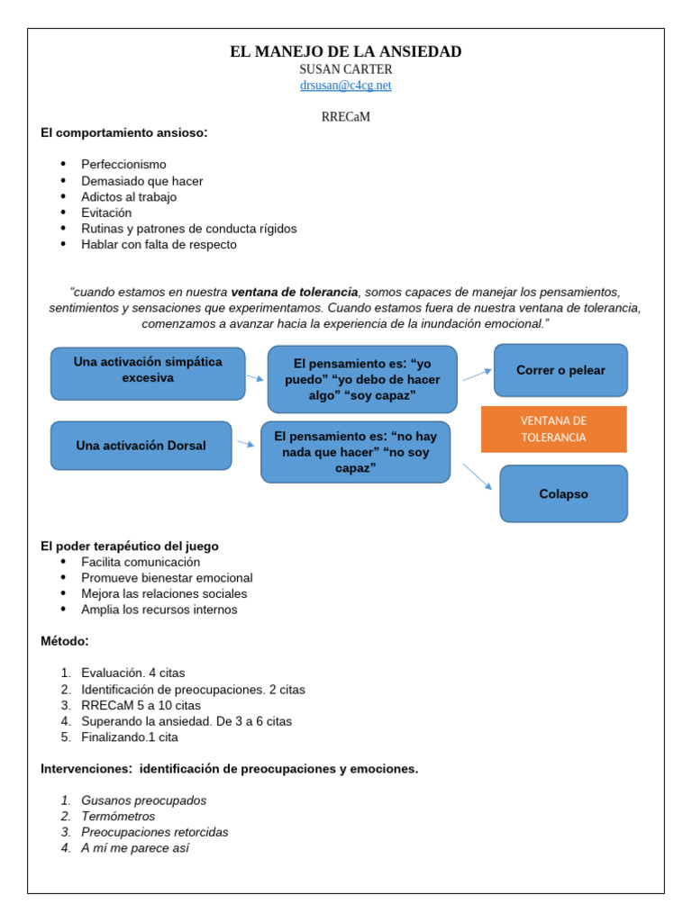 El Manejo de La Ansiedad Infantil | PDF | Las emociones | Ansiedad