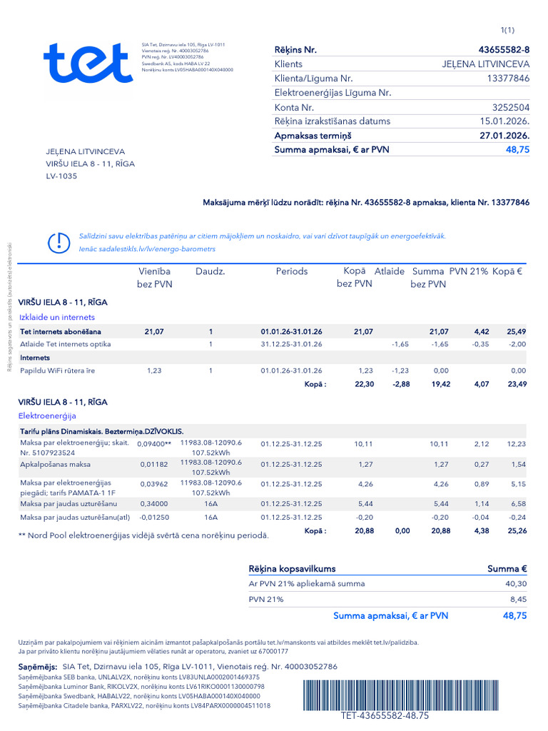 Tet Bill 43655582 | PDF