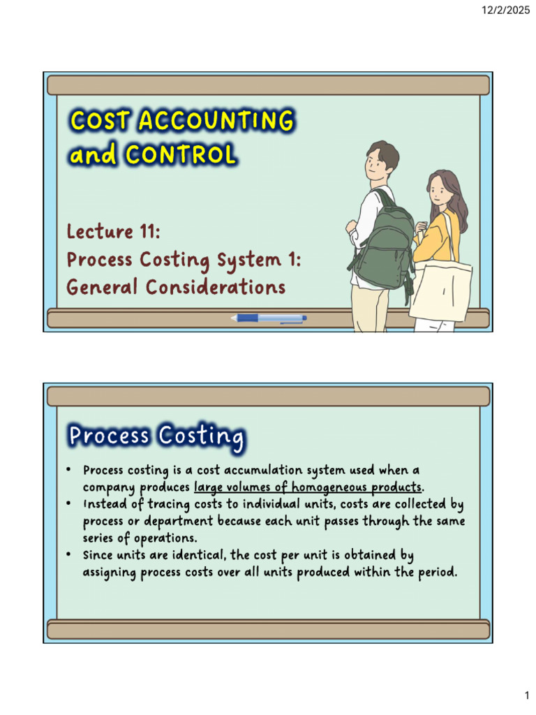 Cost 11 Process Costing System Student Copy (1) | PDF