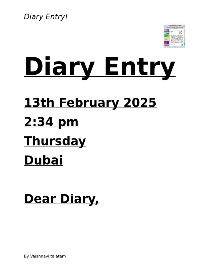 Diary Entry | PDF