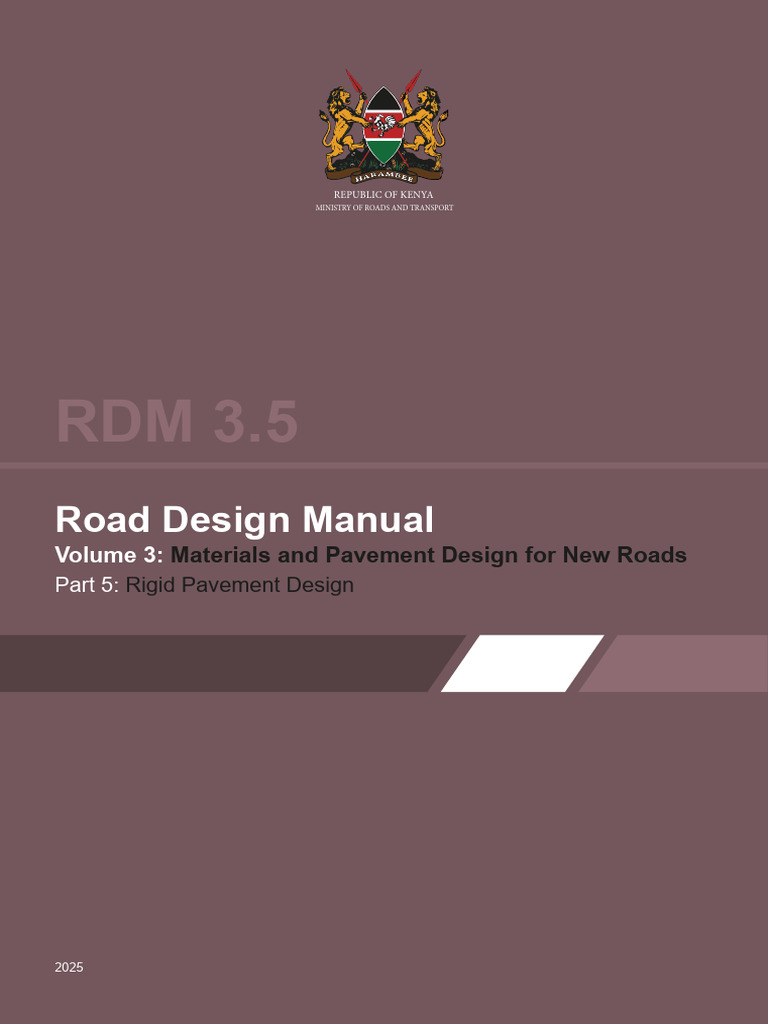 RDM 3.5 Rigid Pavement Design | PDF | Cost Of Living | Road Surface