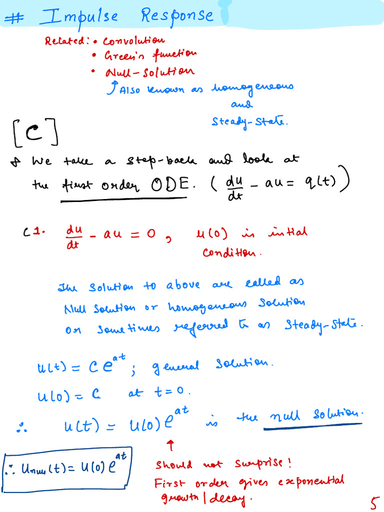Impulse Response | PDF | Calculus | Differential Equations
