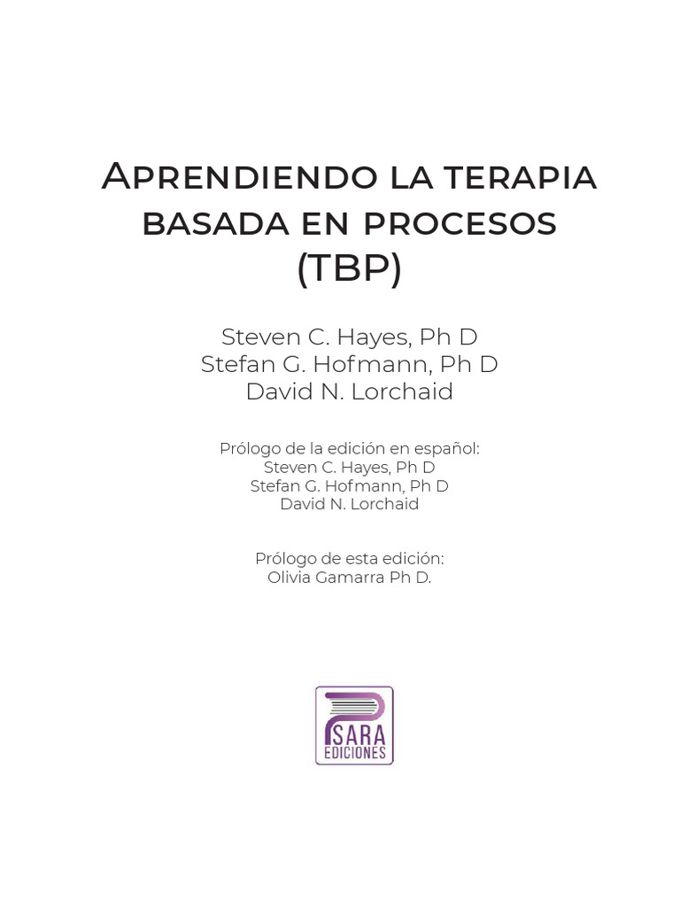 Libro Aprendiendo La Terapia Basada en Procesos | PDF | Manual ...