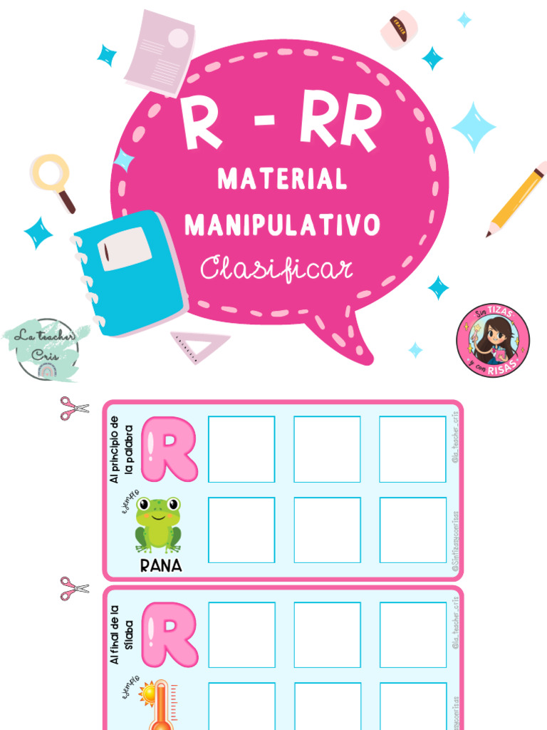 Material para trabajar el fonema r Rr | PDF