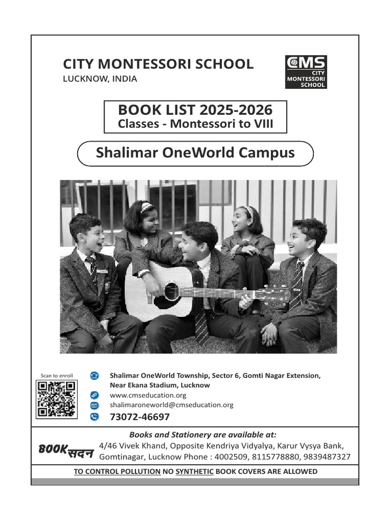 Montessori To VIII - 2025 - 26 - Shalimar OneWorld | PDF