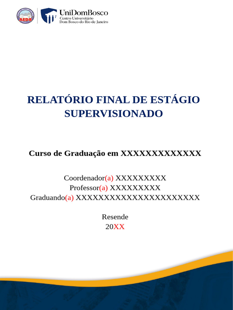 Relatório Final Estagio | PDF