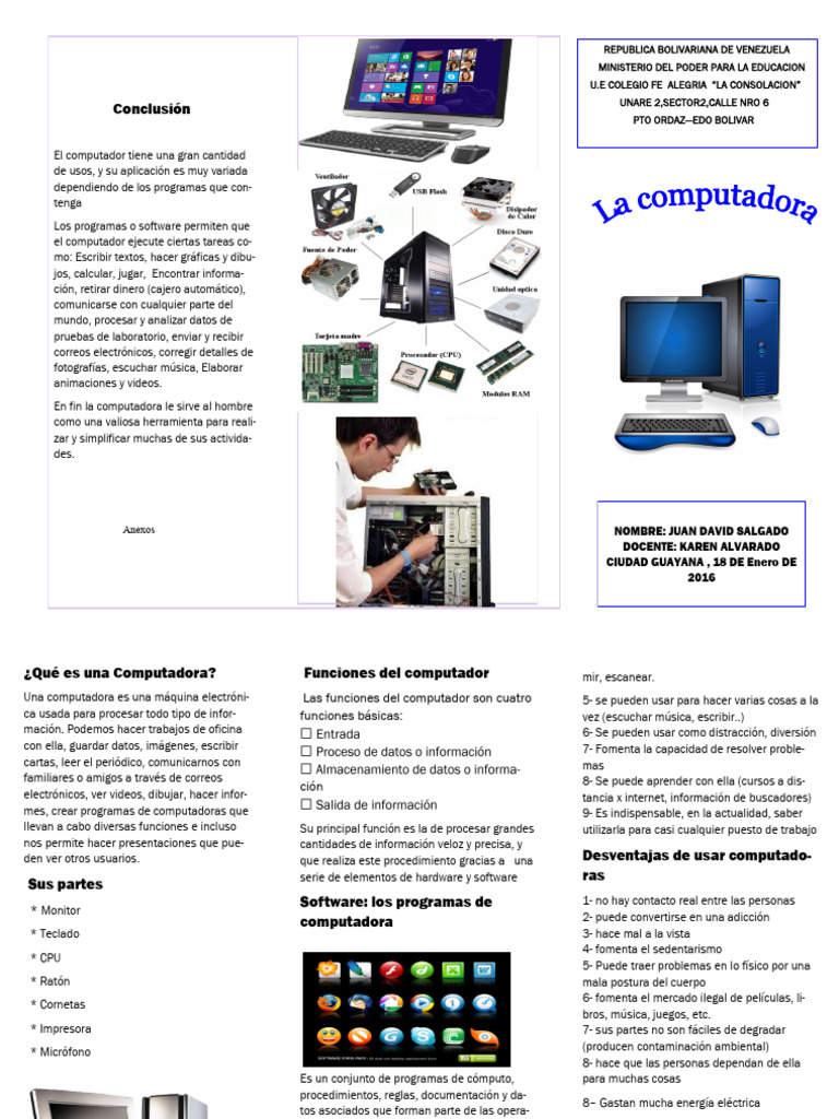 La Computadora | PDF | Software | Hardware de la computadora