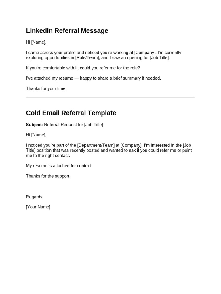 Proven Referral Request Template | PDF