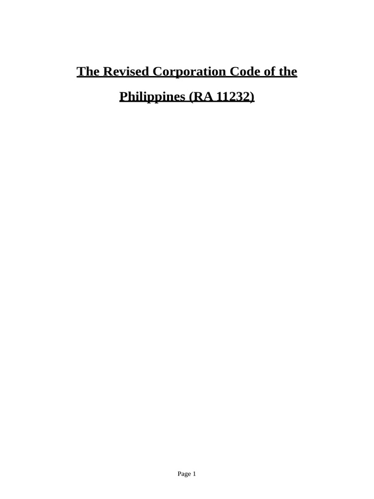 Corporations (Revised Corporation Code) | PDF | Corporations | Piercing ...