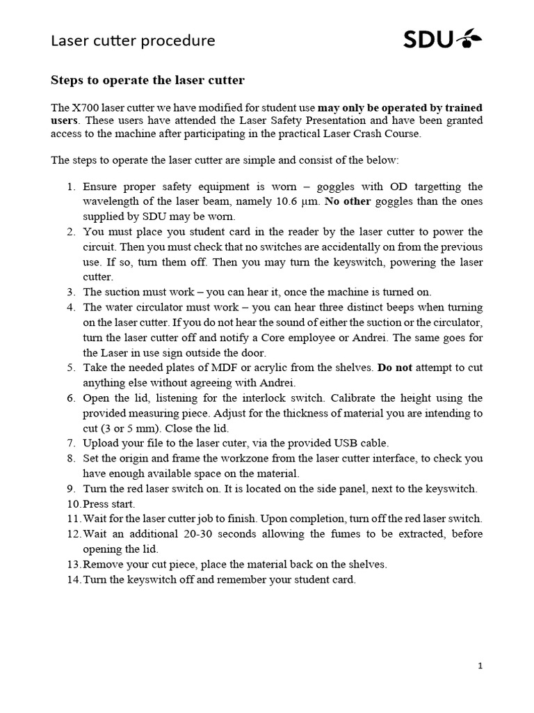Laser Cutter | PDF