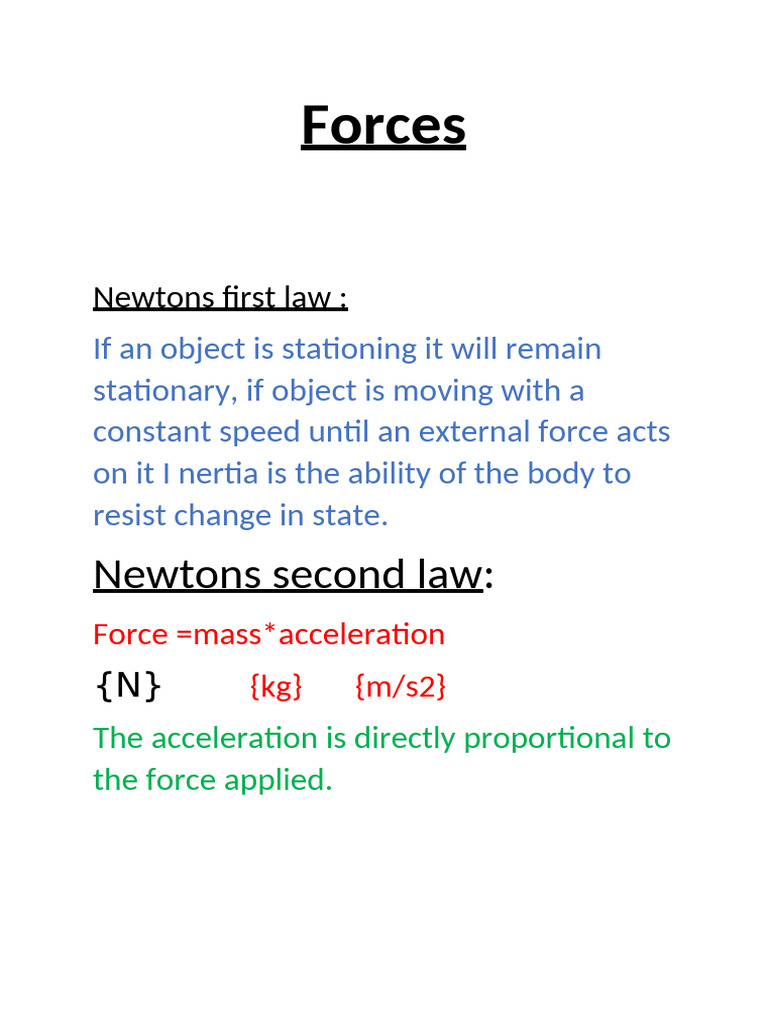 Forces | PDF