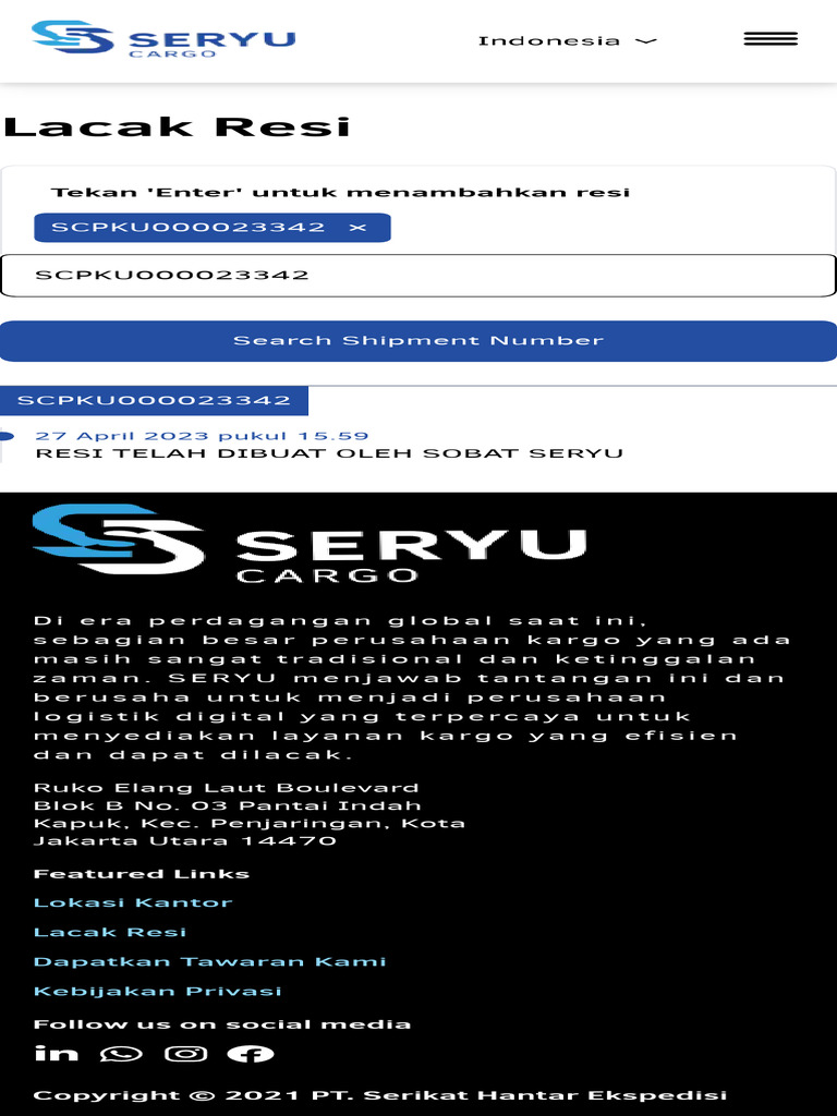 Idtrack Shipment | PDF