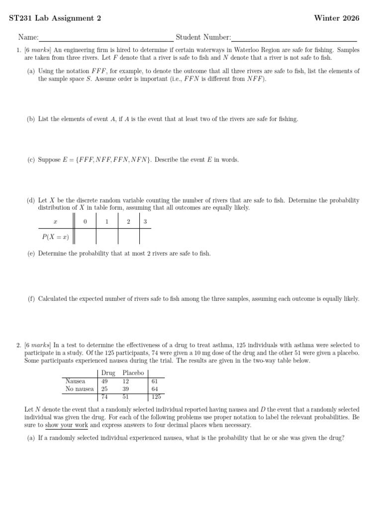 ST231 | PDF | Probability Theory | Statistical Theory