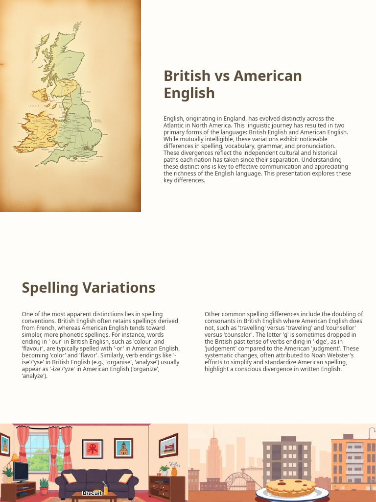 British Vs American English | PDF | English Language | Orthography