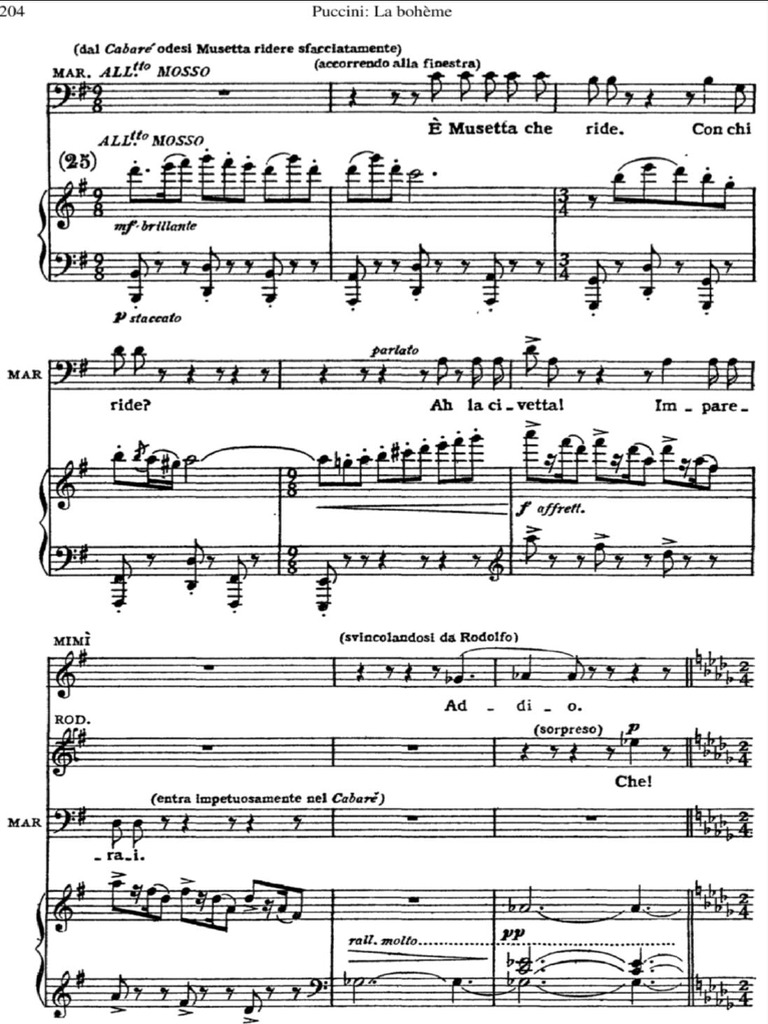 Quartetto Rodolfo - Mimì - Musetta - Marcello da “La Boheme” di G ...