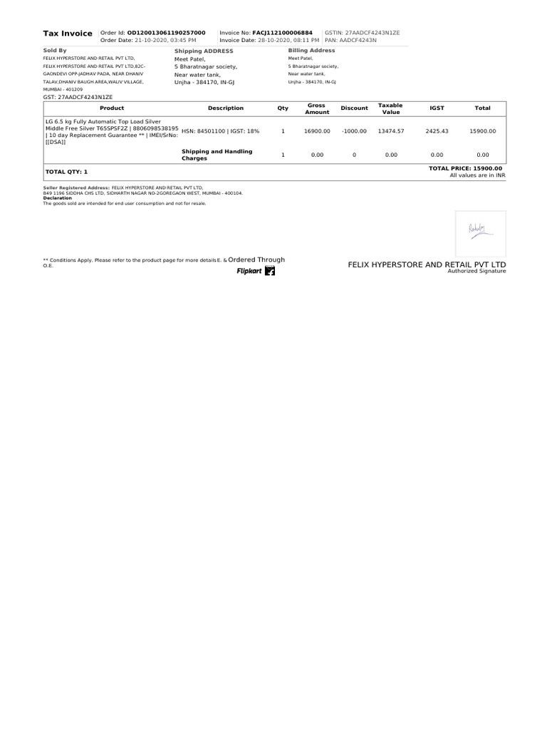 Od 120013061190257000 | PDF | Taxes | Trade