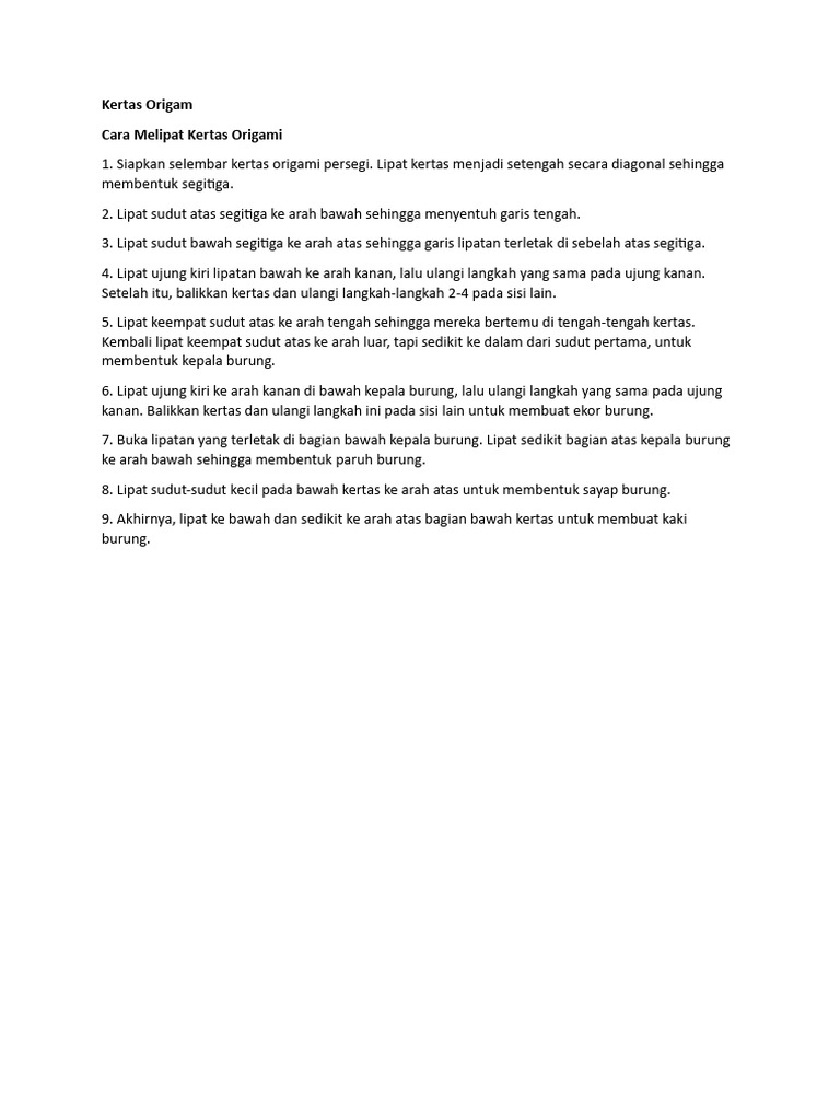 Kertas Origami | PDF