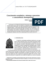 Crescimento Economico - Artigo Pedro Cavalcanti Roberto Ellery