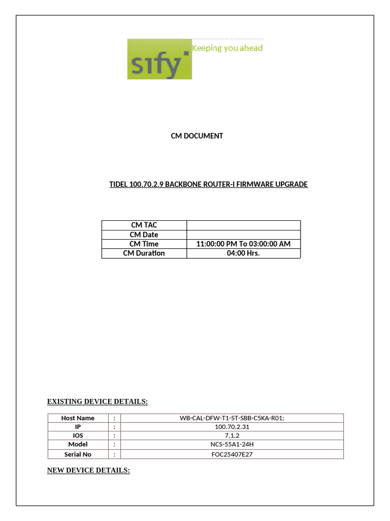 Tidel 100.70.2.9 Backbone Router-I Firmware Upgrade 1 | PDF | Port ...