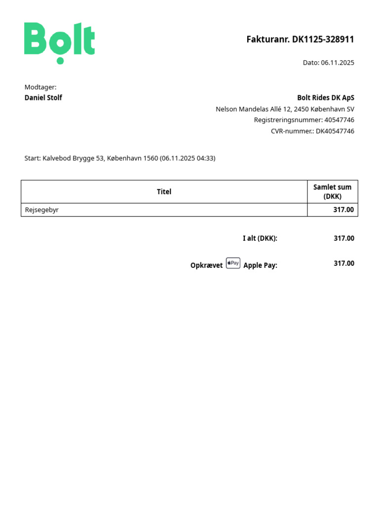 Invoice Bolt Eu2 | PDF