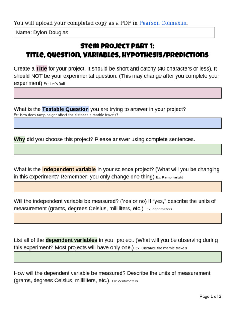 Copy of OC STEM Project Part 1 | PDF