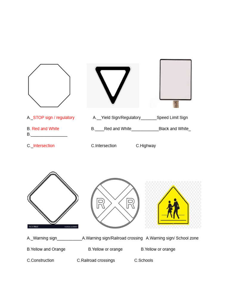 Edited - Copy of Signs Worksheet | PDF