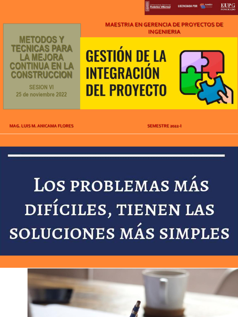 Sesiòn Vi - Gestiòn de La Integraciòn Del Proyecto | PDF | Gestión de ...