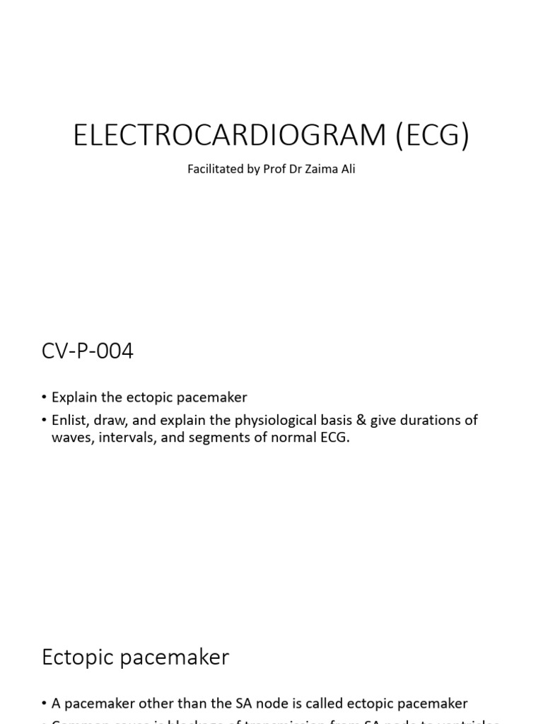 Cardiac CV P 004 9th Lectuure | PDF | Electrocardiography | Heart