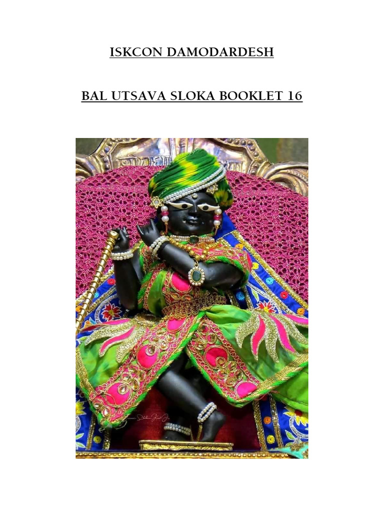 Sloka Booklet 16 Draft V 1.4 | PDF | Krishna | Hinduism