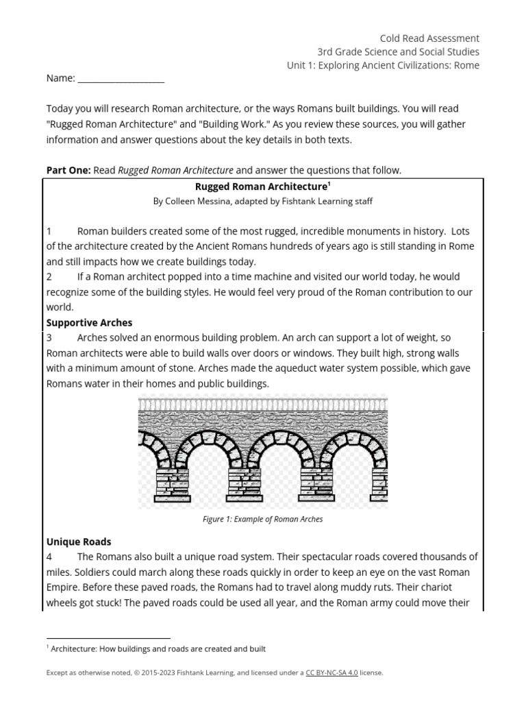 Ancient Rome Cold Read Pretest | PDF | Ancient Rome