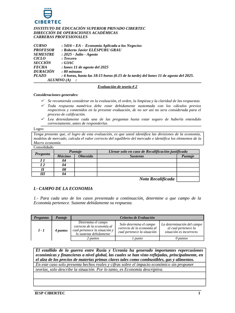 5416 EA Economia Aplicada A Los Negocios G3AC 00 T 2 Carlos Arturo ...