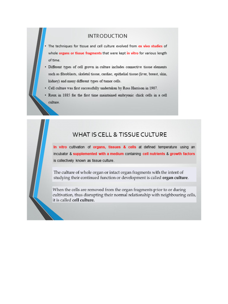 Cell and Tissue Culture | PDF