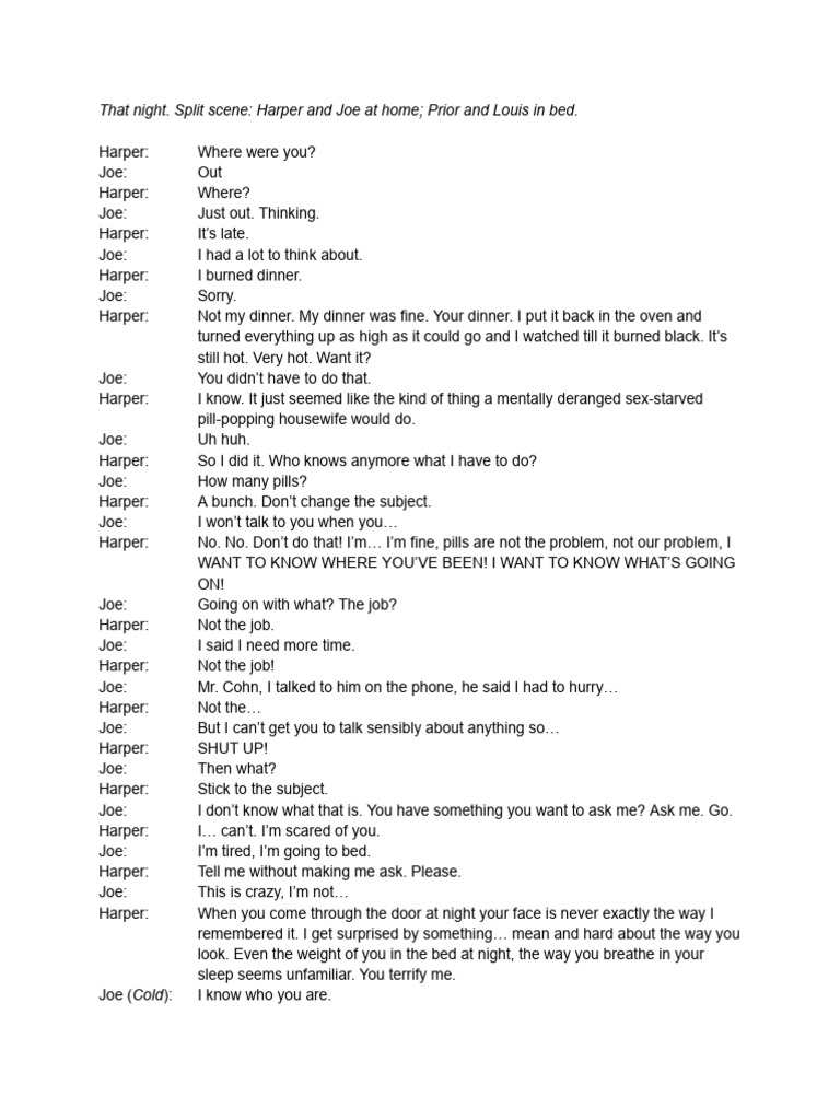 Angels in America Script | PDF