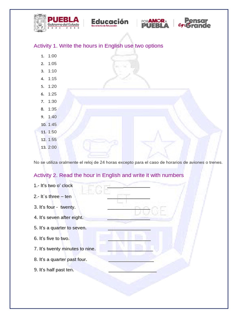 Hours | PDF