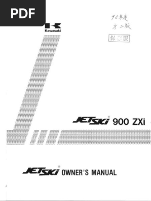 Jet Ski 900 Zxi 1995 Owners Manual | PDF