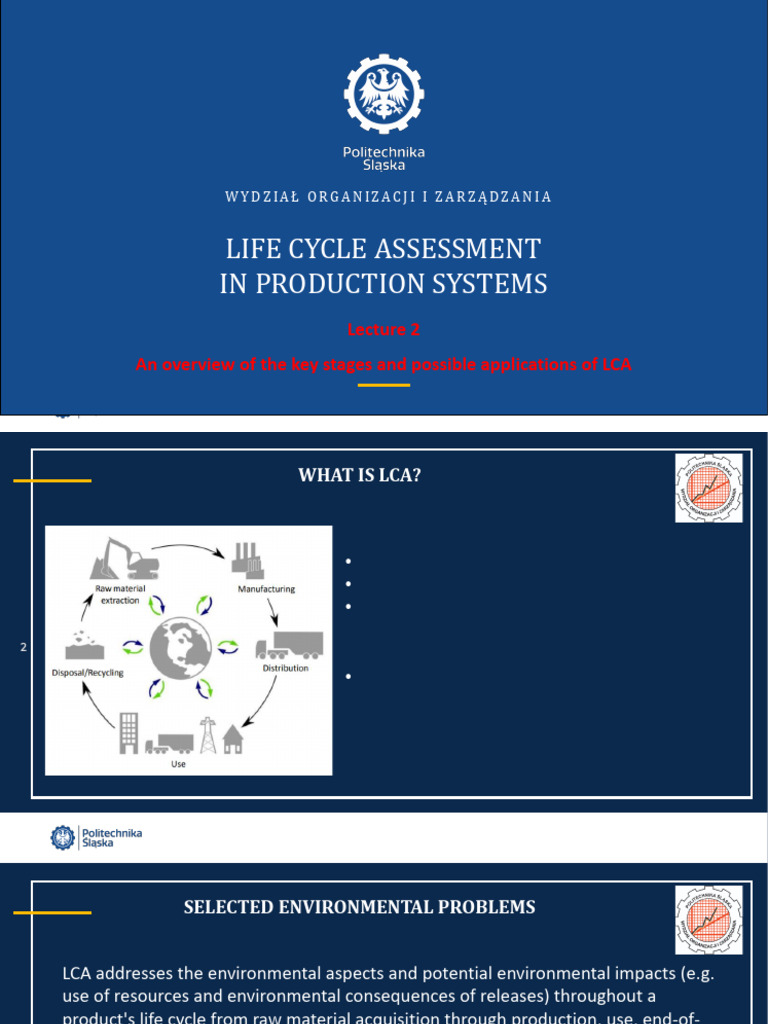 LCA Lecture 2 Student | PDF | Life Cycle Assessment | Economy And The ...