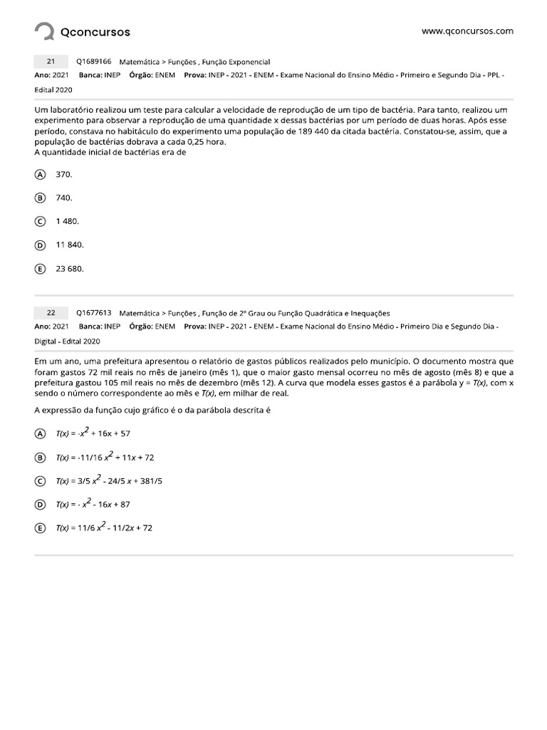 Funcoes 2 | PDF