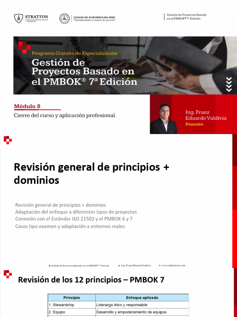 Módulo 8 - Gestión de Proyectos Bajo El Enfoque Del Pmbok 7 Edición ...