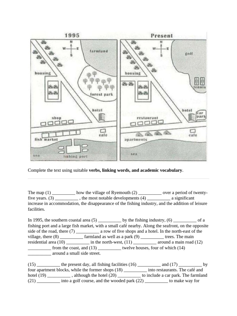 IELTS Task 1-Sample Map Description | PDF