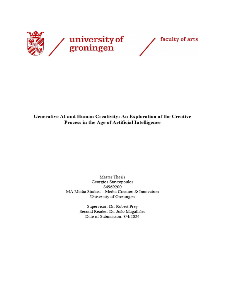 Generative AI and Human Creativity: An Exploration of the Creative ...