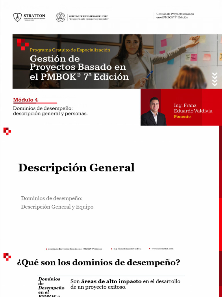 Módulo 4 - Gestión de Proyectos Bajo El Enfoque Del Pmbok 7 Edición ...