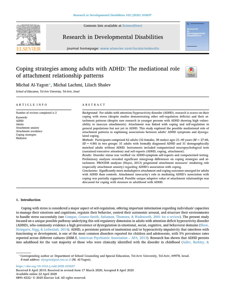 Coping Strategies Among Adults With ADHD | PDF | Attention Deficit ...