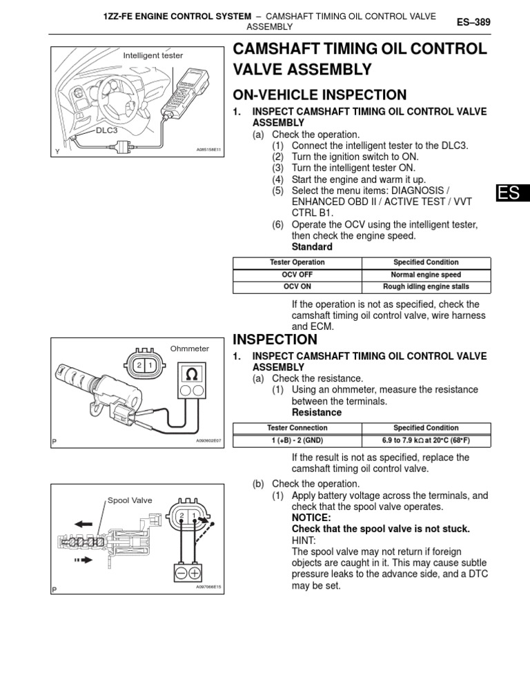 Camshaft Timing OCV Inspection Guide | PDF