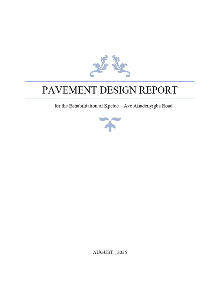 Pavement Design Report (Kpetoe - Ave Afiadenyigba) | PDF | Road | Road ...