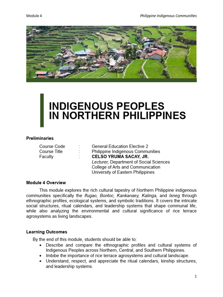 Module IV Philippine Indigenous Communities | PDF | Weaving | Necklace