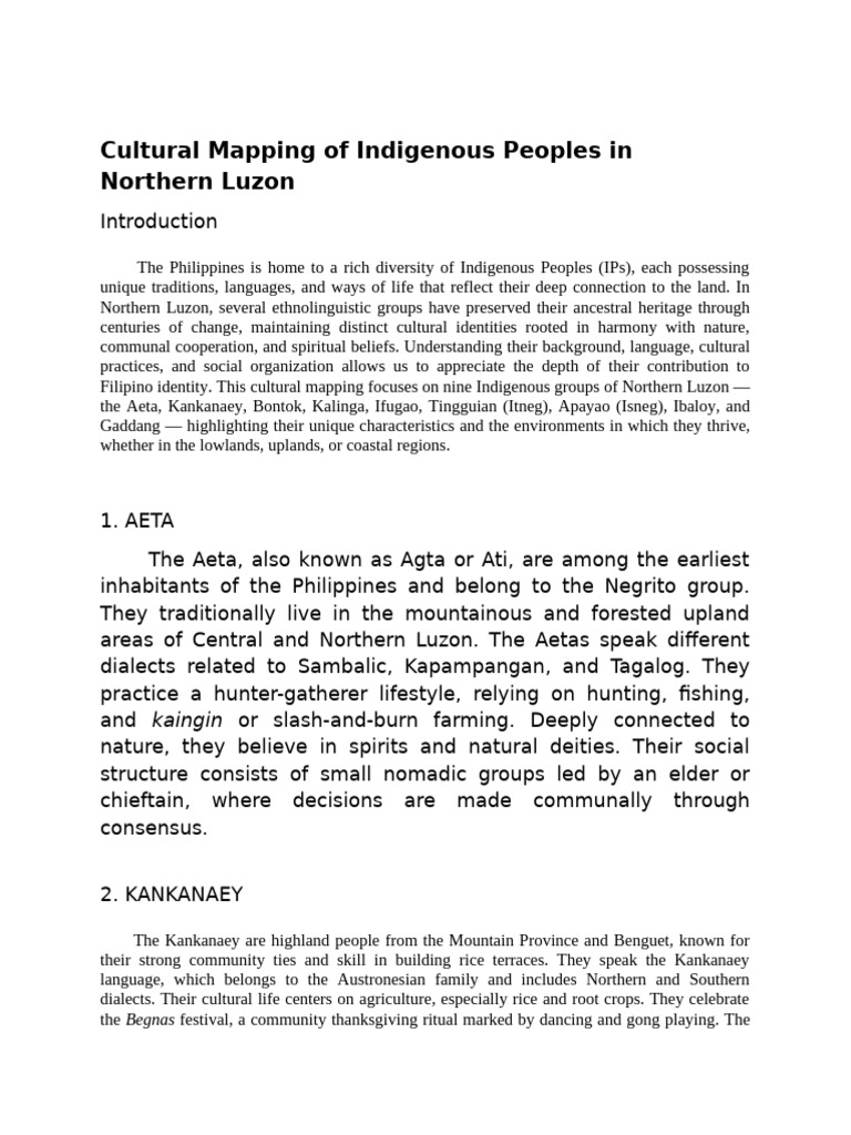 Indigenous People of Northern Luzon | PDF | Ethnic Groups | Philippines